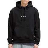 JACK & JONES Erkek kapüşonlu kazak JORNORREBRO EMB Sweat Hood - Relaxed, Siyah, L