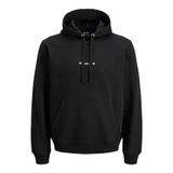 JACK & JONES Erkek kapüşonlu kazak JORNORREBRO EMB Sweat Hood - Relaxed, Siyah, XL