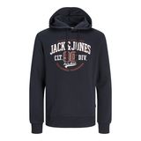 JACK & JONES Erkek kapüşonlu kazak, Koyu Lacivert, M