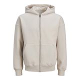 JACK & JONES Erkek kapüşonlu kazak, tek renkli, kapüşonlu kazak, Moonbeam, XL