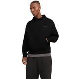 JACK & JONES Erkek kapüşonlu kazak, tek renkli, kapüşonlu kazak, Siyah, M