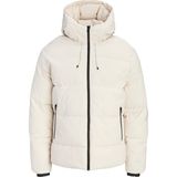 Jack & Jones Erkek Kapusonlu Ruzgar Gecirmez Kisa Kesim Puffer Mont - Alpha - 2XL - 001-Beyaz