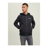 Jack & Jones Erkek Kapüşonlu Siyah Bomber Ceket - 12200208