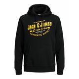 JACK & JONES Erkek kapüşonlu sweatshirt, Black_b, XXL