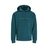 Jack & Jones Erkek Kapüşonlu Sweatshirt, Petrol, S Beden