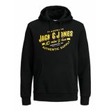 JACK & JONES Erkek kapüşonlu sweatshirt, Siyah/A, M