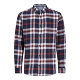 JACK & JONES Erkek kareli gömlek, dar kesim, kareli gömlek, Lacivert (Navy Blazer), L