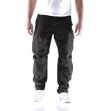 JACK & JONES Erkek kargo pantolon, bol kesim, kargo pantolon, Siyah, 32W / 32L