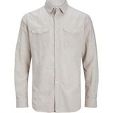 Jack & Jones Erkek Keten Gömlek 12251713 - Bej - 2XL