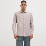 Jack & Jones Erkek Keten Karisimli Gömlek - Summer - 113-Bej