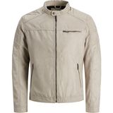 Jack & Jones Erkek Kisa Kesim Biker Ceket - Tano - 0019-Bej - L