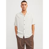 Jack & Jones Erkek Kisa Kollu Pola Yaka Tisört - Jeff - Bej