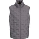 Jack & Jones Erkek Kolsuz Dik Yaka Kapitone Yelek - Aston - 0-Gri