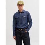 Jack & Jones Erkek Koyu Mavi Kot Gömlek - 12138115