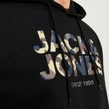 Jack & Jones Erkek Logo Baskili Kapüsonlu Sweatshirt - James - 0 - Siyah