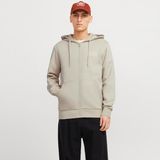 Jack & Jones Erkek Logo Detayli Fermuarli Sweatshirt - Corp - 02S-Bej