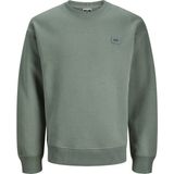 Jack & Jones Erkek Logo Detayli Relaxed Fit Sweatshirt - Classic - 00430-Yeşil - XL