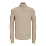 JACK & JONES Erkek örgü kazak, Crockery, XXL