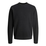 JACK & JONES Erkek örgü kazak tek renkli örgü kazak, Black Beauty., XL