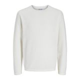 JACK & JONES Erkek örgü kazak tek renkli örgü kazak, Cloud Dancer., L