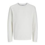 JACK & JONES Erkek örgü kazak tek renkli örgü kazak, Cloud Dancer., M