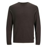 Jack & Jones erkek örgü kazak tek renkli örgü kazak, Siyah Mürekkep, XL