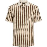Jack Jones Erkek Örme Fermuar Detaylı Polo Yaka Tişört 12276108 - 2XL - Beyaz