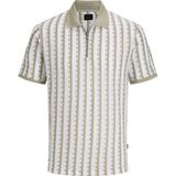 Jack Jones Erkek Örme Fermuar Detaylı Polo Yaka Tişört 12276108 - XL - Bej