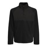 JACK & JONES Erkek polar svetşört tek renkli polar sweatshirt, Siyah, S