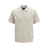 JACK & JONES Erkek polo tişört, tek renkli, polo tişört, Gümüş Astar, L