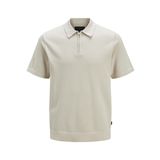 JACK & JONES Erkek polo tişört, tek renkli, polo tişört, Gümüş Astar, XXL