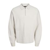 JACK & JONES Erkek polo tişört, tek renkli, polo tişört, Moonbeam, XL