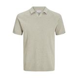JACK & JONES Erkek polo tişört, tek renkli, polo tişört, Oatmeal., XXL