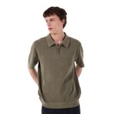 JACK & JONES Erkek Polo Yaka, Kısa Kol, Kahverengi Kazak, XL