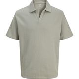 Jack & Jones Erkek Polo Yaka Tisört - Montauk Nefes Alabilen Düz Yeşil Rahat Kesim - 00430-Yeşil