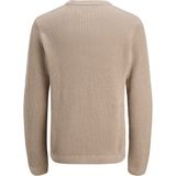 Jack & Jones Erkek Regular Fit Bisiklet Yaka Triko Kazak - Dover - 0019-Bej - M