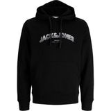 Jack & Jones Erkek Regular Fit Gögüs Baskili Sweatshirt - Avery - 0 - Siyah - M