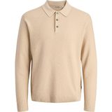 Jack & Jones Erkek Regular Fit Triko Polo Kazak - Sandri - 001-Krem - XL