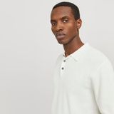 Jack & Jones Erkek Regular Fit Triko Polo Tisört - Cooper - 001 - Beyaz