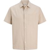 Jack & Jones Erkek Relaxed Fit Kisa Kollu Gömlek - Easton - 008-Bej