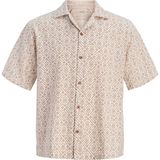 Jack & Jones Erkek Relaxed Fit Resort Yaka Gömlek - Vincent - 008-Bej