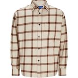 Jack & Jones Erkek Relaxed Fit Uzun Kollu Gömlek - Frederiksberg - 008-Bej