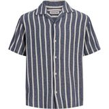 Jack & Jones Erkek Resort Yaka Kısa Kollu Gömlek 01-Mavi Relax Kesim Basic Stil