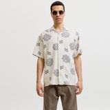 Jack & Jones Erkek Resort Yaka Kisa Kollu Gömlek - Alfredo - 001-Krem