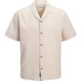 Jack & Jones Erkek Resort Yaka Kisa Kollu Gömlek - Global - 001-Krem - XL