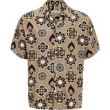 Jack & Jones Erkek Resort Yaka Loose Fit Gömlek - Drew - 01-Kahverengi