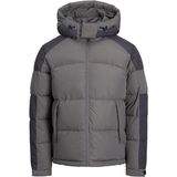 Jack & Jones Erkek Rüzgara Dayanikli Kapüsonlu Puffer Mont - Aero - 00E-Gri