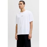 Jack & Jones Erkek Sirt Baskili Bisiklet Yaka Tisört - Art