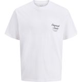 Jack & Jones Erkek Sirt Baskili Bisiklet Yaka Tisört - Norrebro - 0-Beyaz