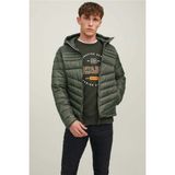 Jack & Jones Erkek Şişme Puffer Kapüşonlu Mont - 12211785 - XL - Yeşil